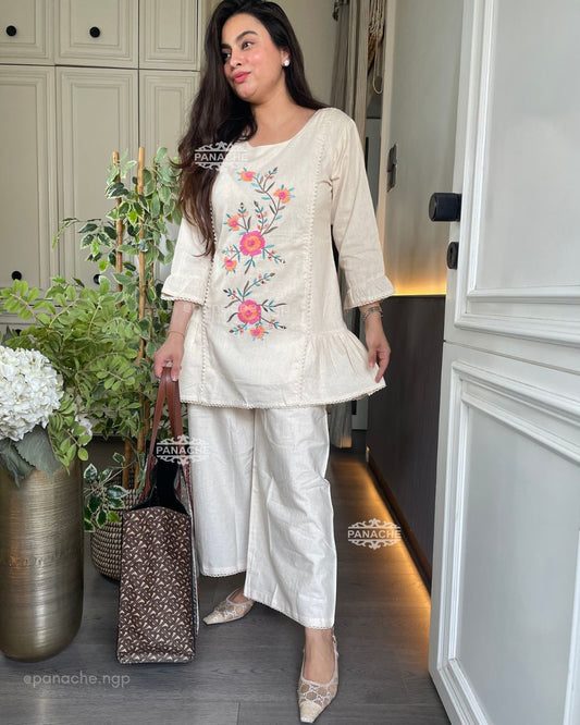 Embroidered cotton coords