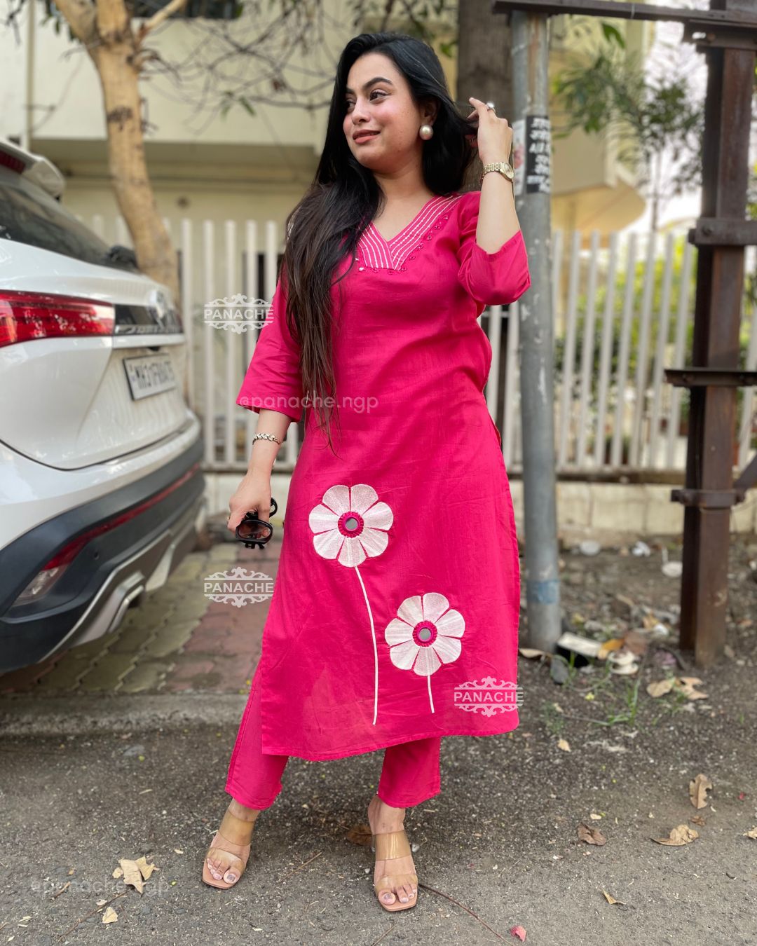 Embroidered coord set