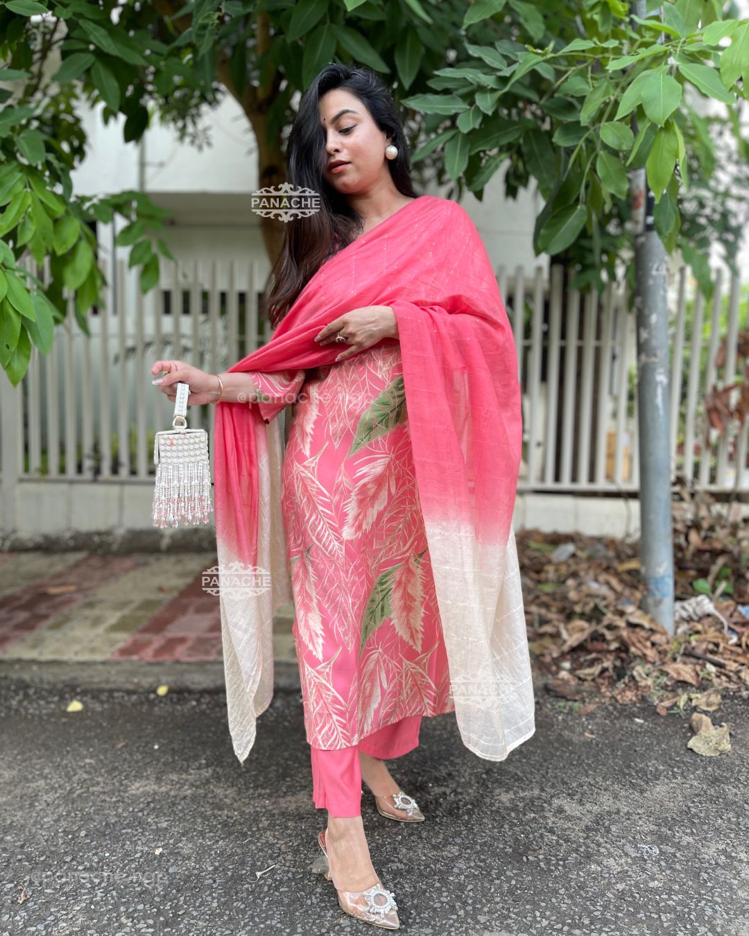 Floral monsoon muslin set