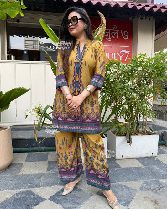 Print on print muslin coords