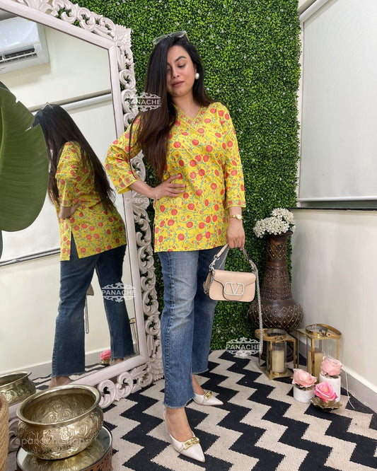 Florals in daily wear budget Kurti