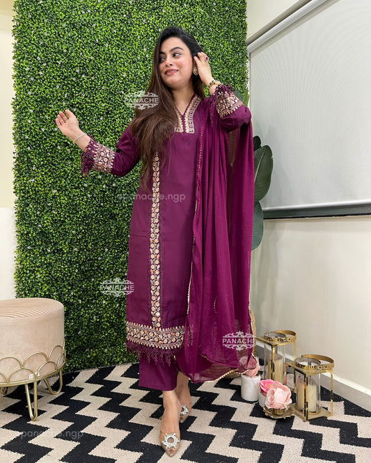 Karachi silk Semiformal set