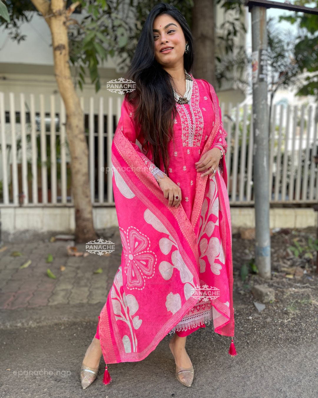 Karachi pink suit set