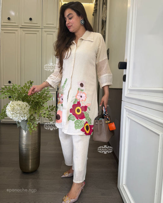 Jute embroidered coords