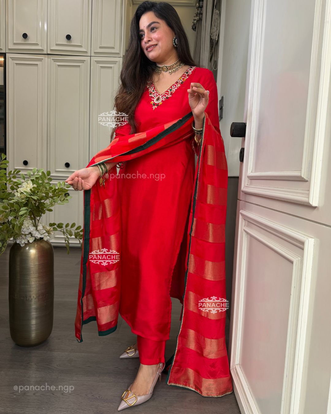 Meher cutwork suit set