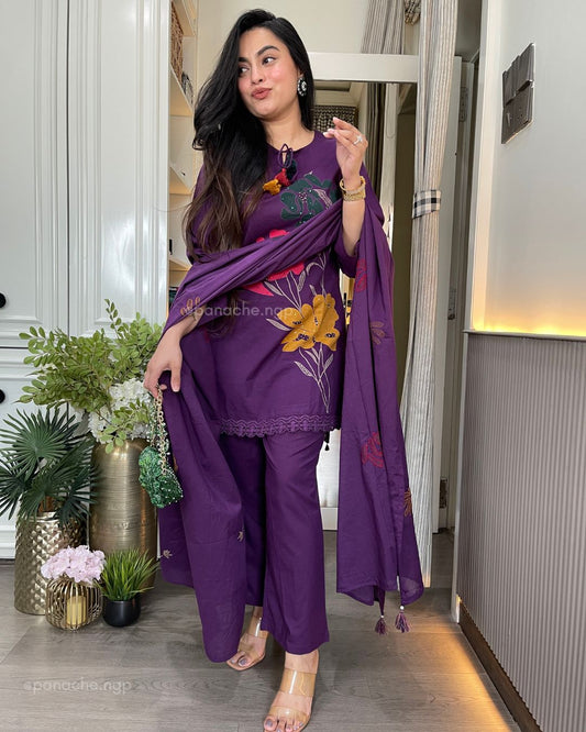 Colourful cotton suit set