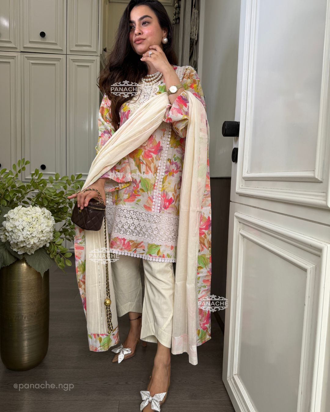 Pearl floral set