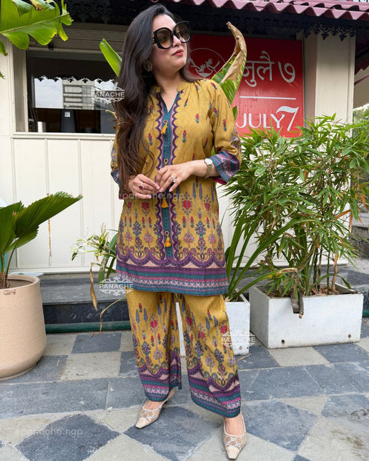Print on print muslin coords