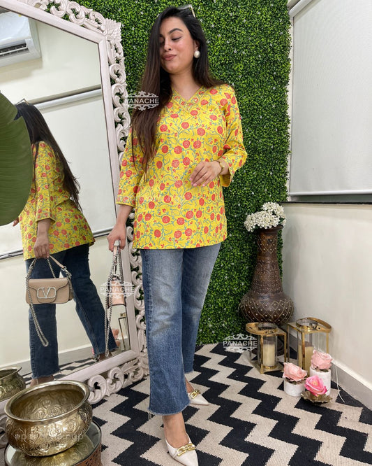 Florals in daily wear budget Kurti
