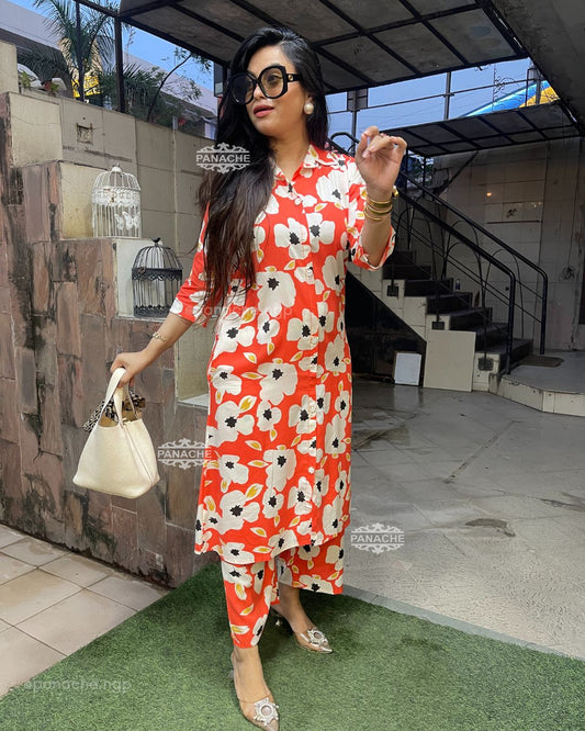 Printed budget coord set