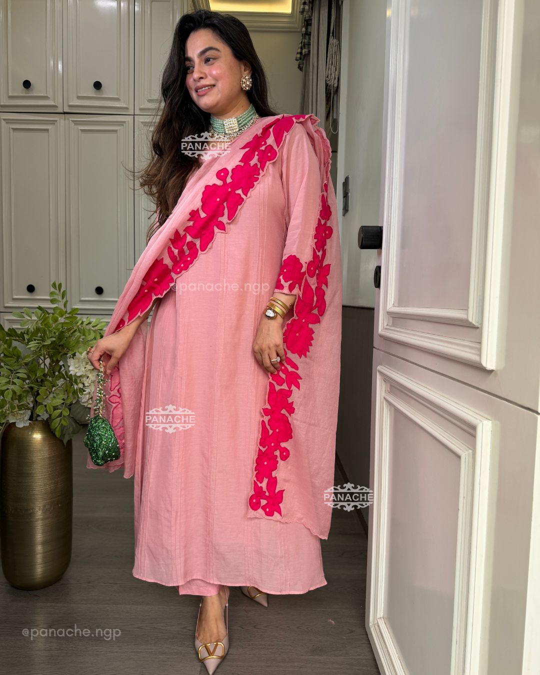 Blush pink ensemble set