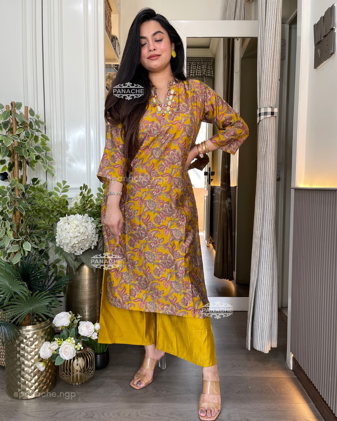 Kalamkari budget coords with earrings