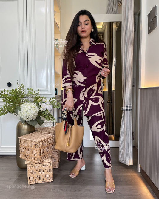 Maroon coords for daily wear