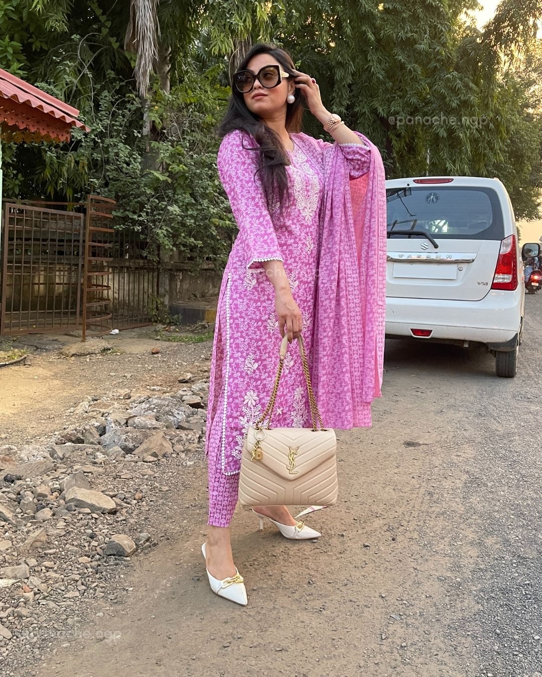 Lucknowi kurta pant dupatta