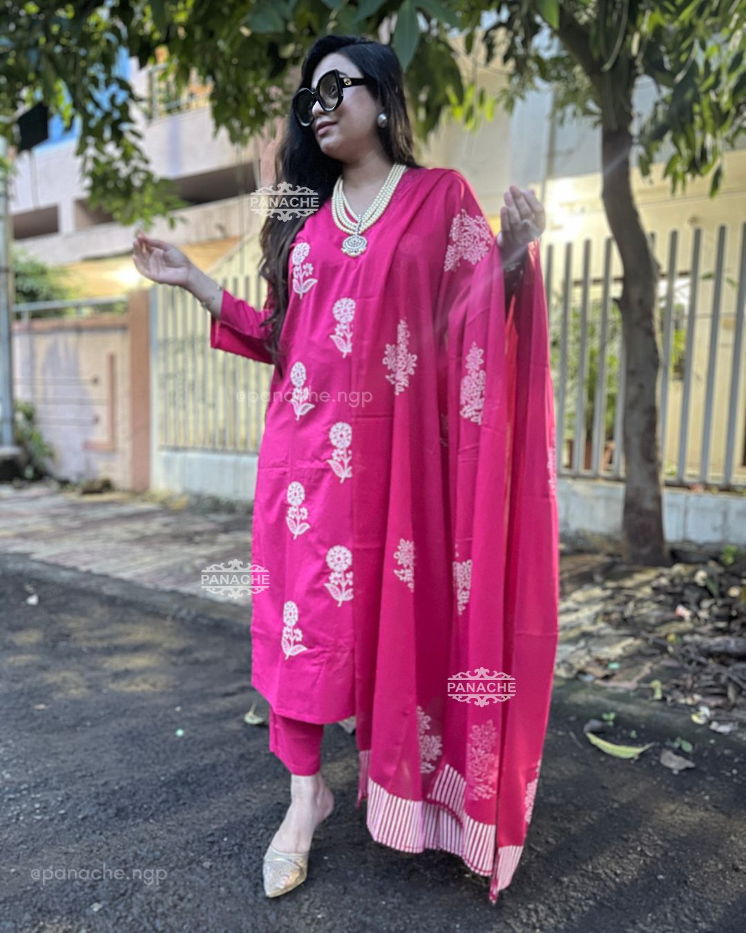 Hand painted block printed budget set