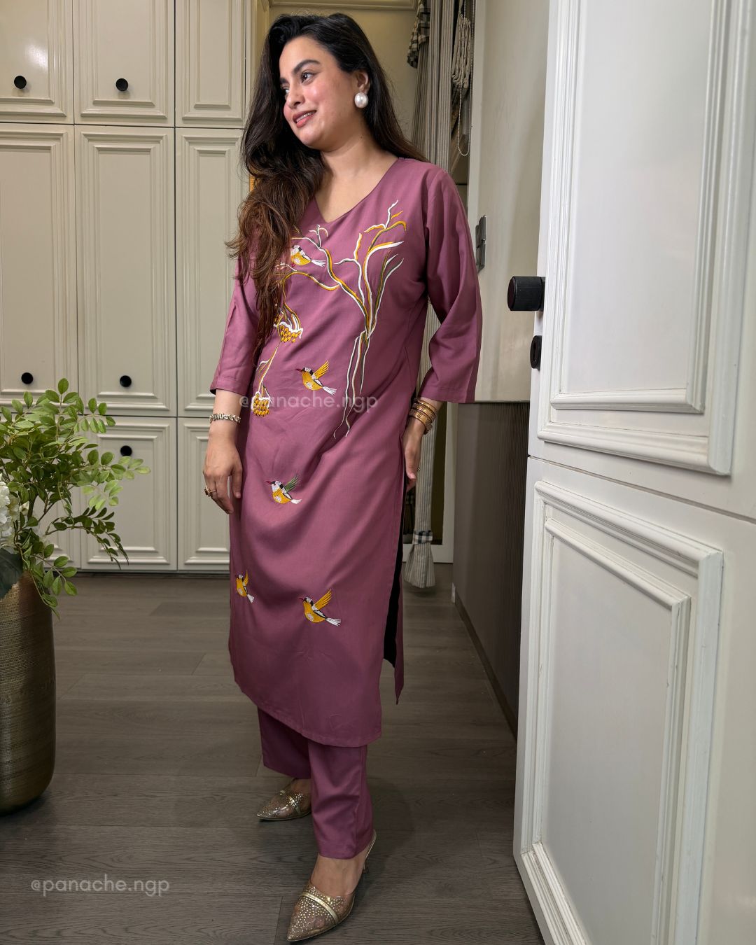 Embroidered cotton coords