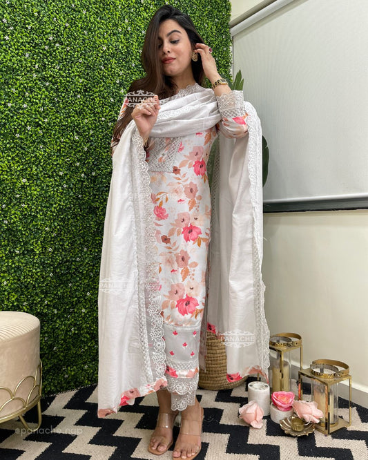 Karachi grey floral set