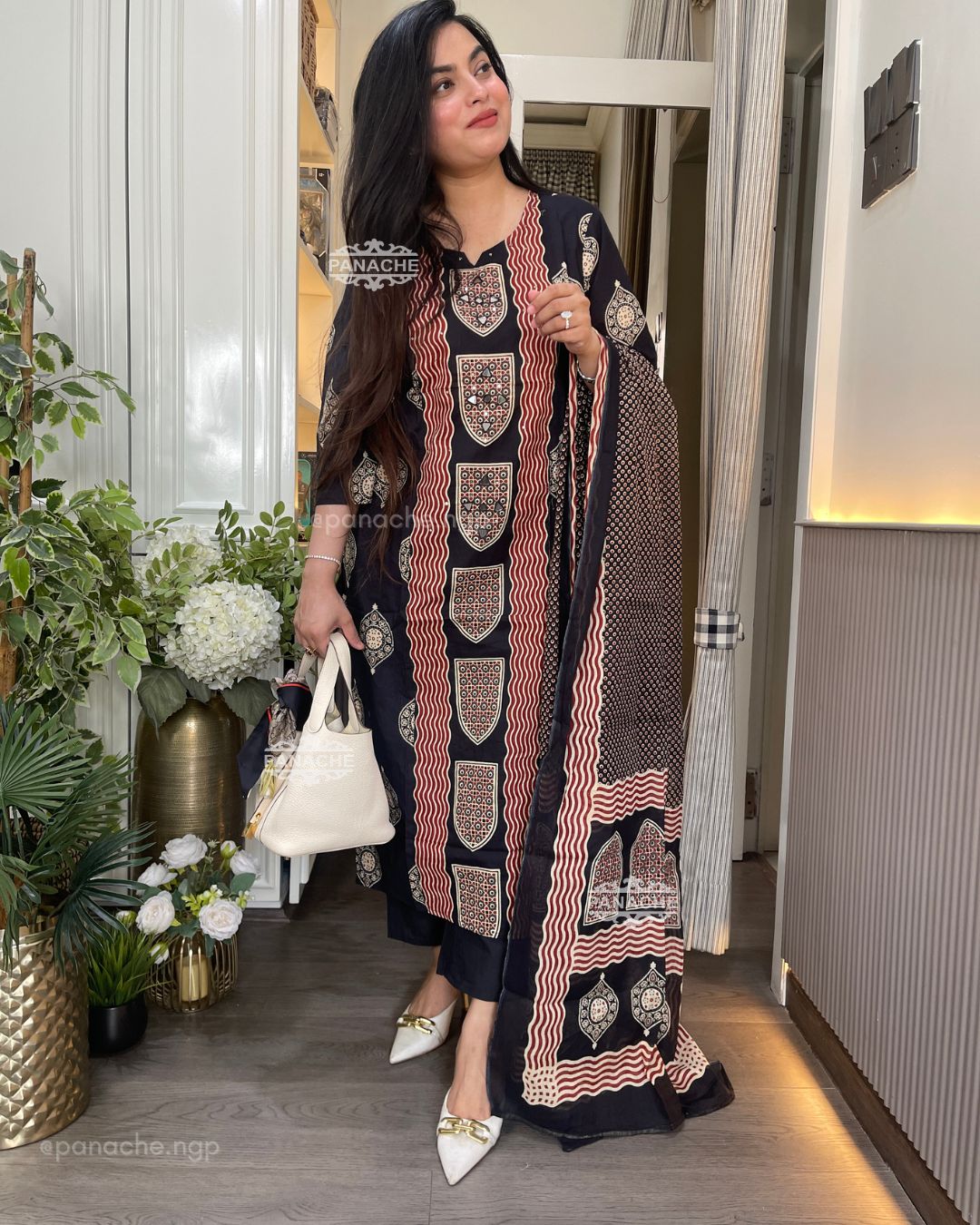 Block print cotton casuals