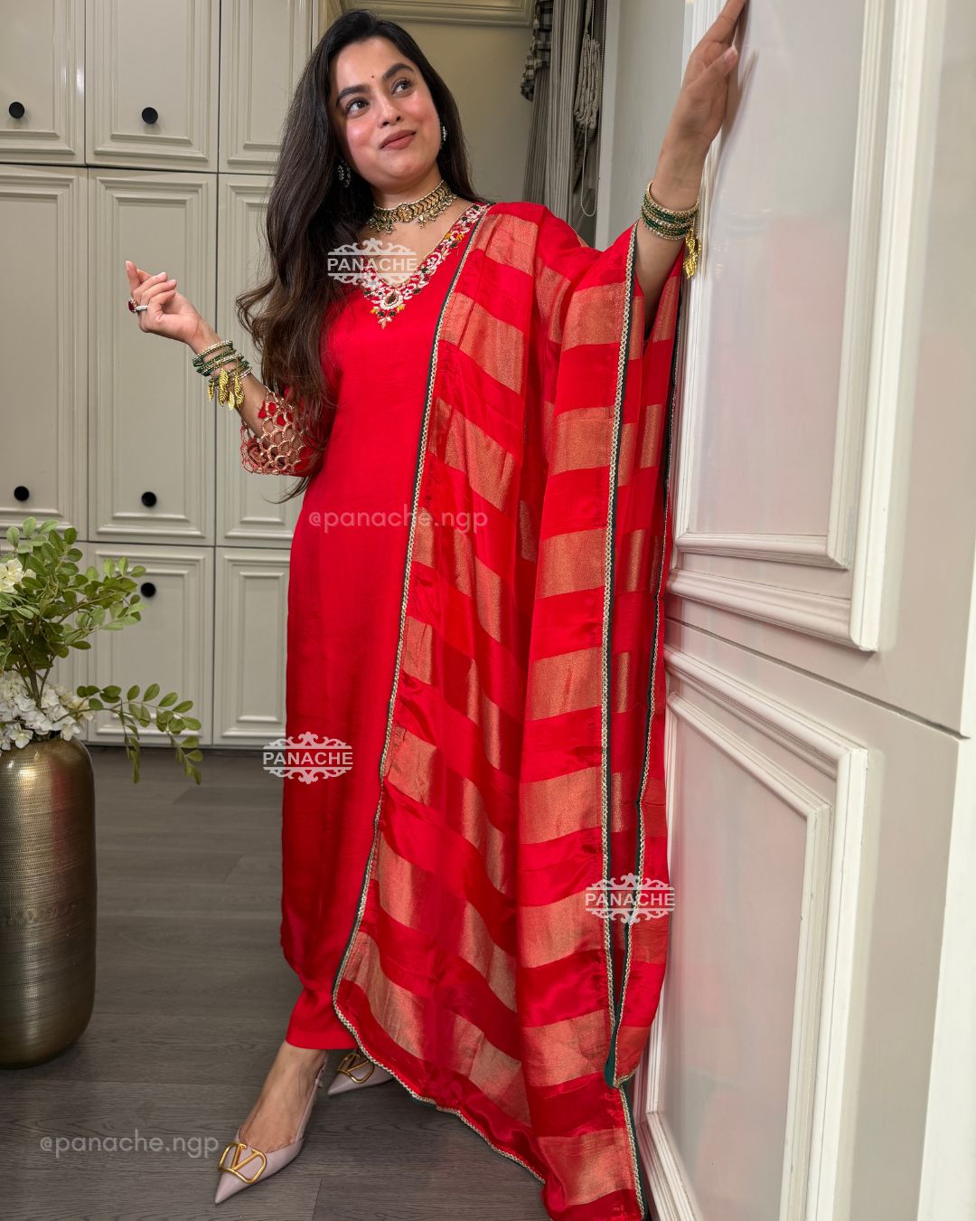 Meher cutwork suit set