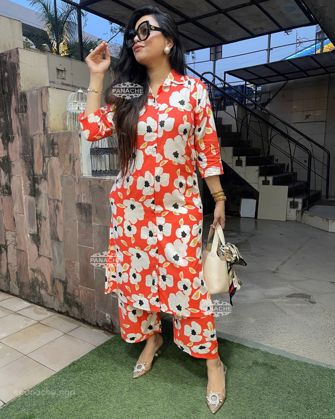 Printed budget coord set