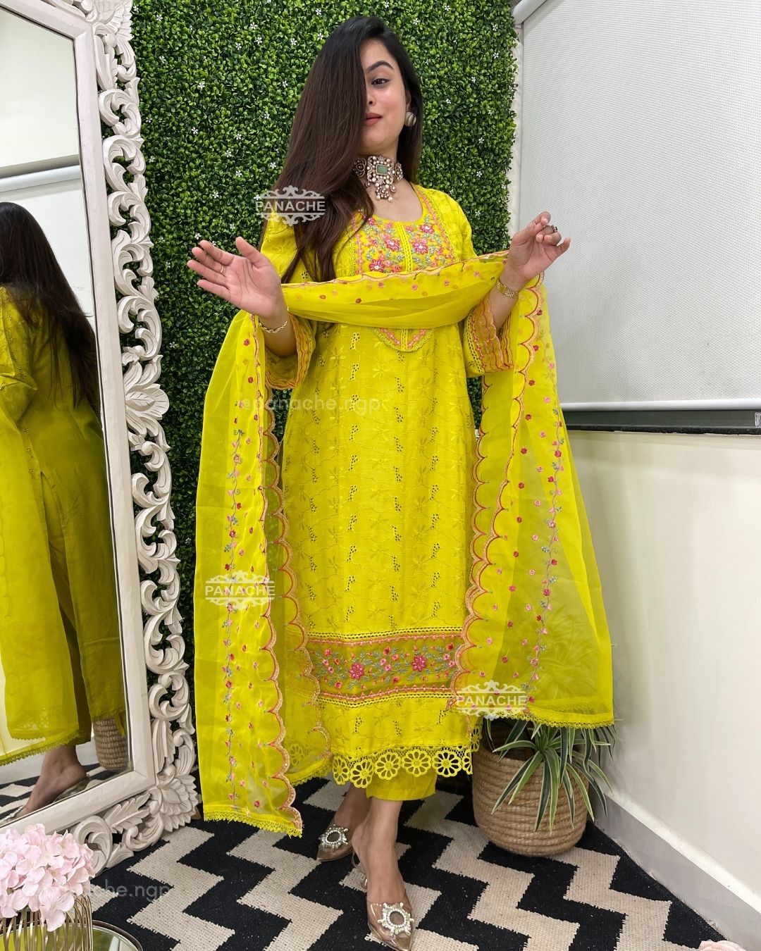 Lime and pinks set hakuba set