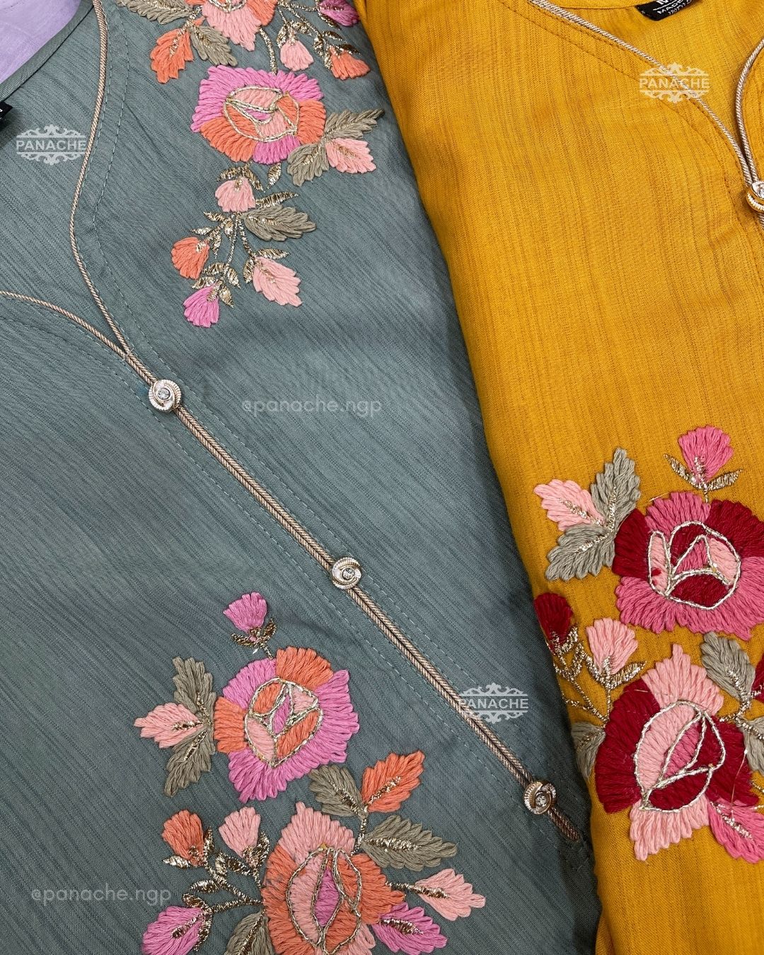 Embroidered floral coord!