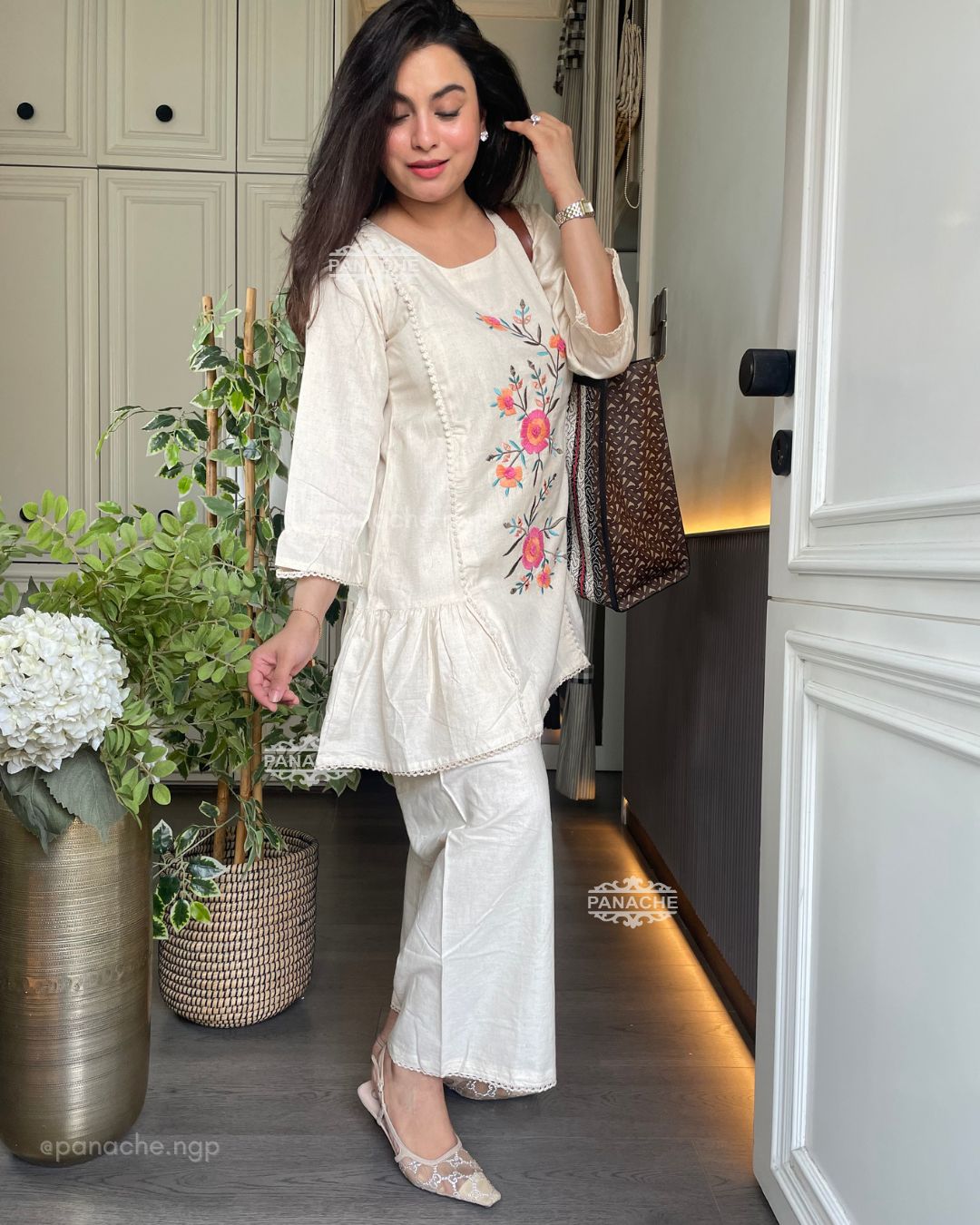 Embroidered cotton coords