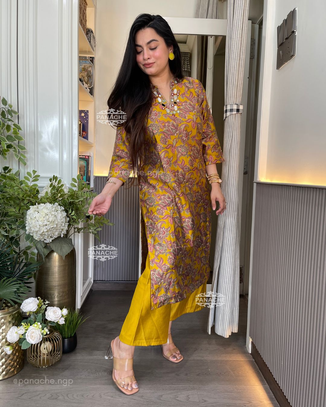 Kalamkari budget coords with earrings