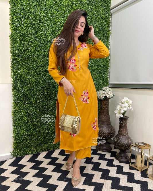 Embroidered floral coord!