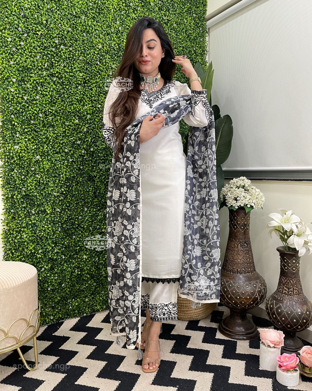 Embroidered Monochrome