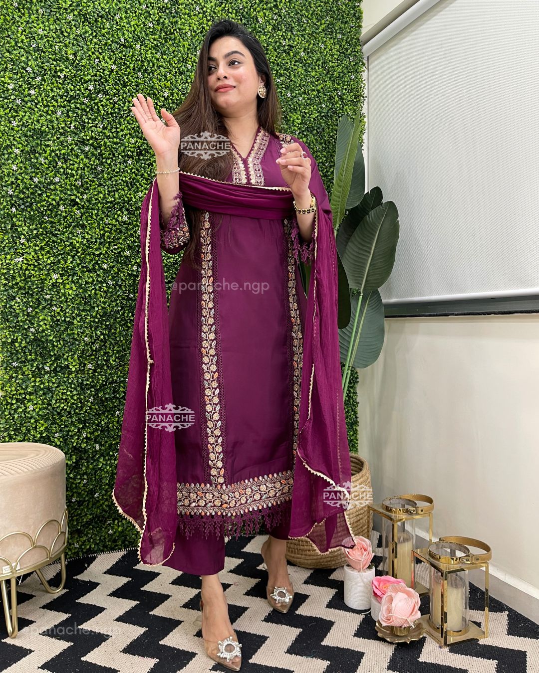 Karachi silk Semiformal set