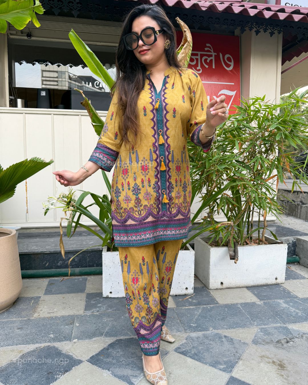 Print on print muslin coords