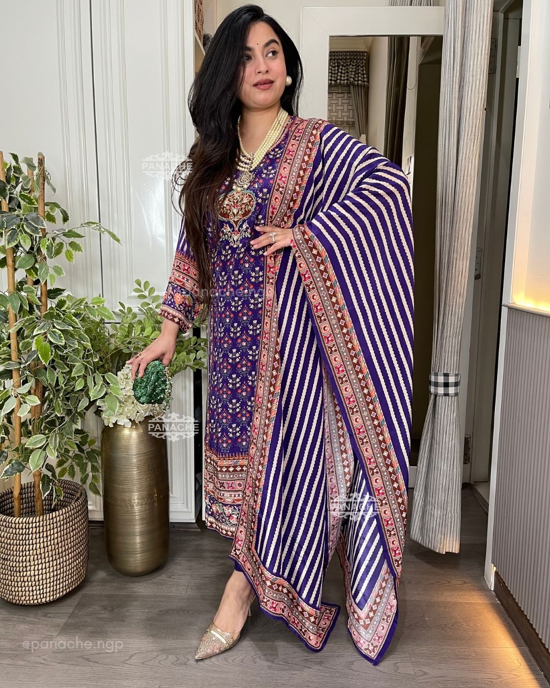 Purple stripe set