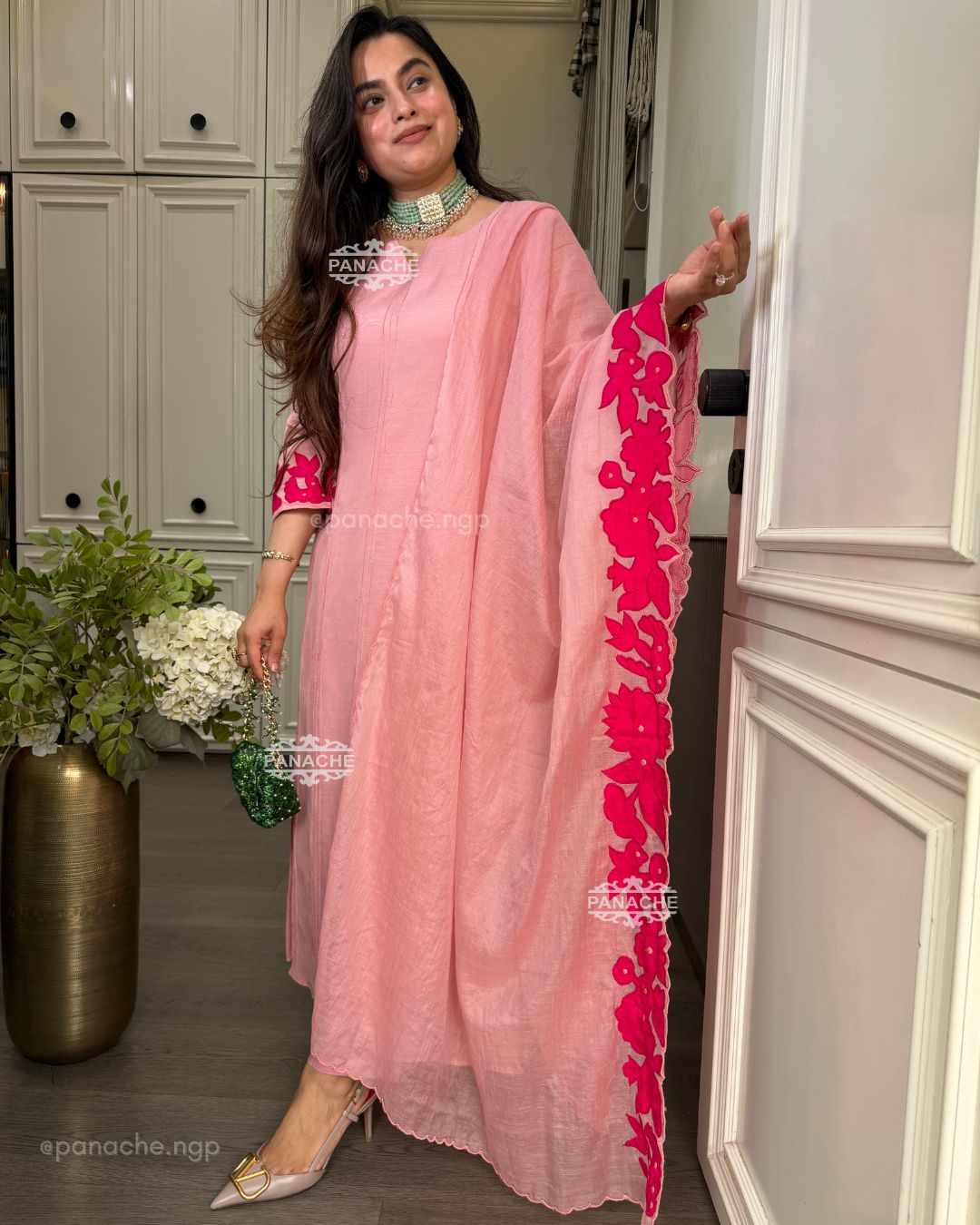Blush pink ensemble set