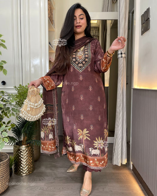 Ajrak gajji semiformal set