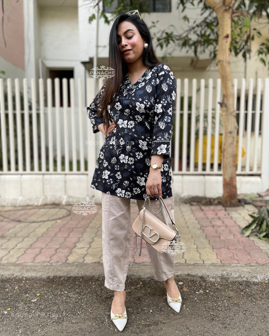 Classy floral shirt Kurti
