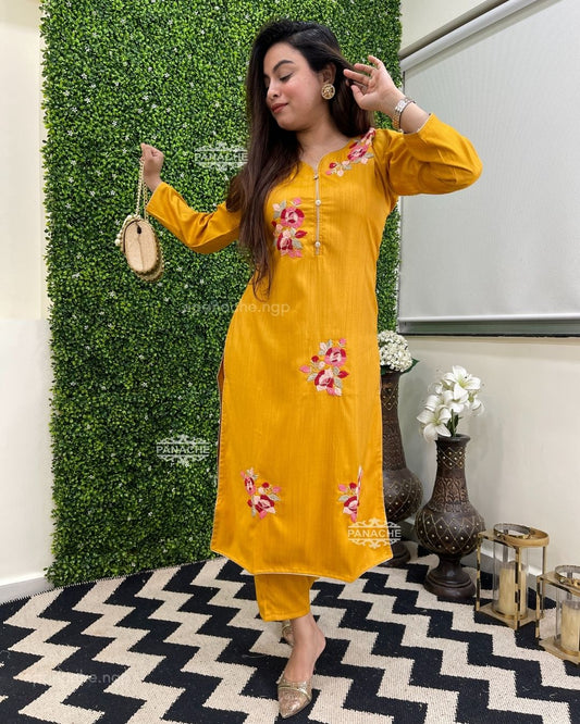 Embroidered floral coord!