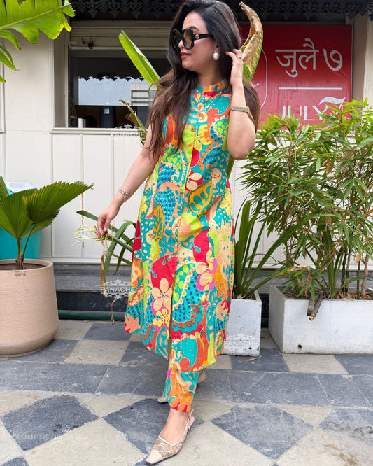 Floral sleeveless set