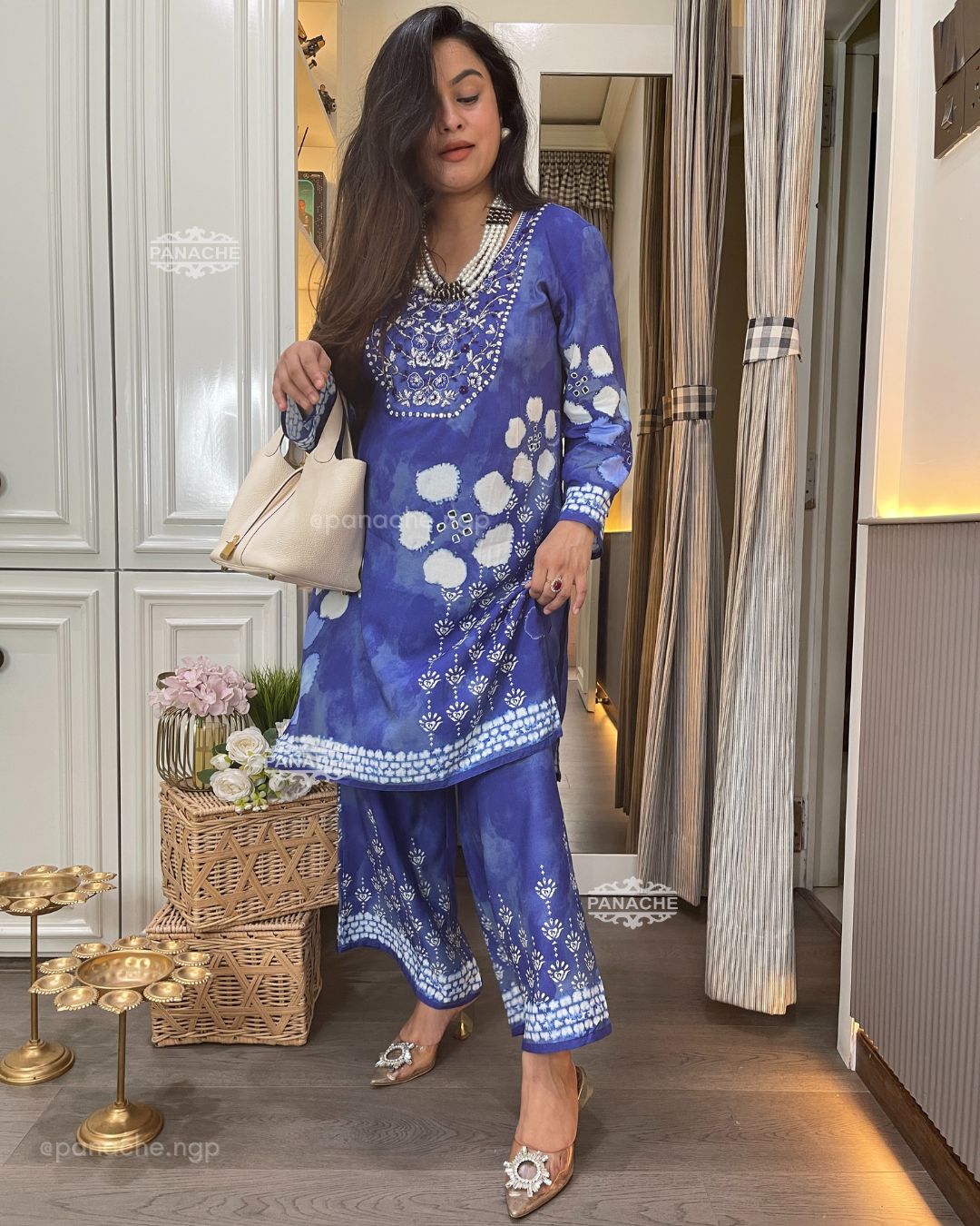 Tie & dye placement coords in indigo