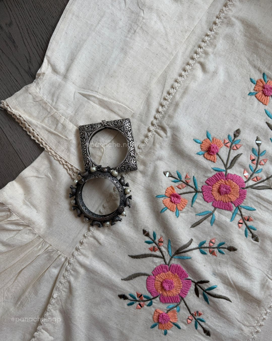 Embroidered cotton coords