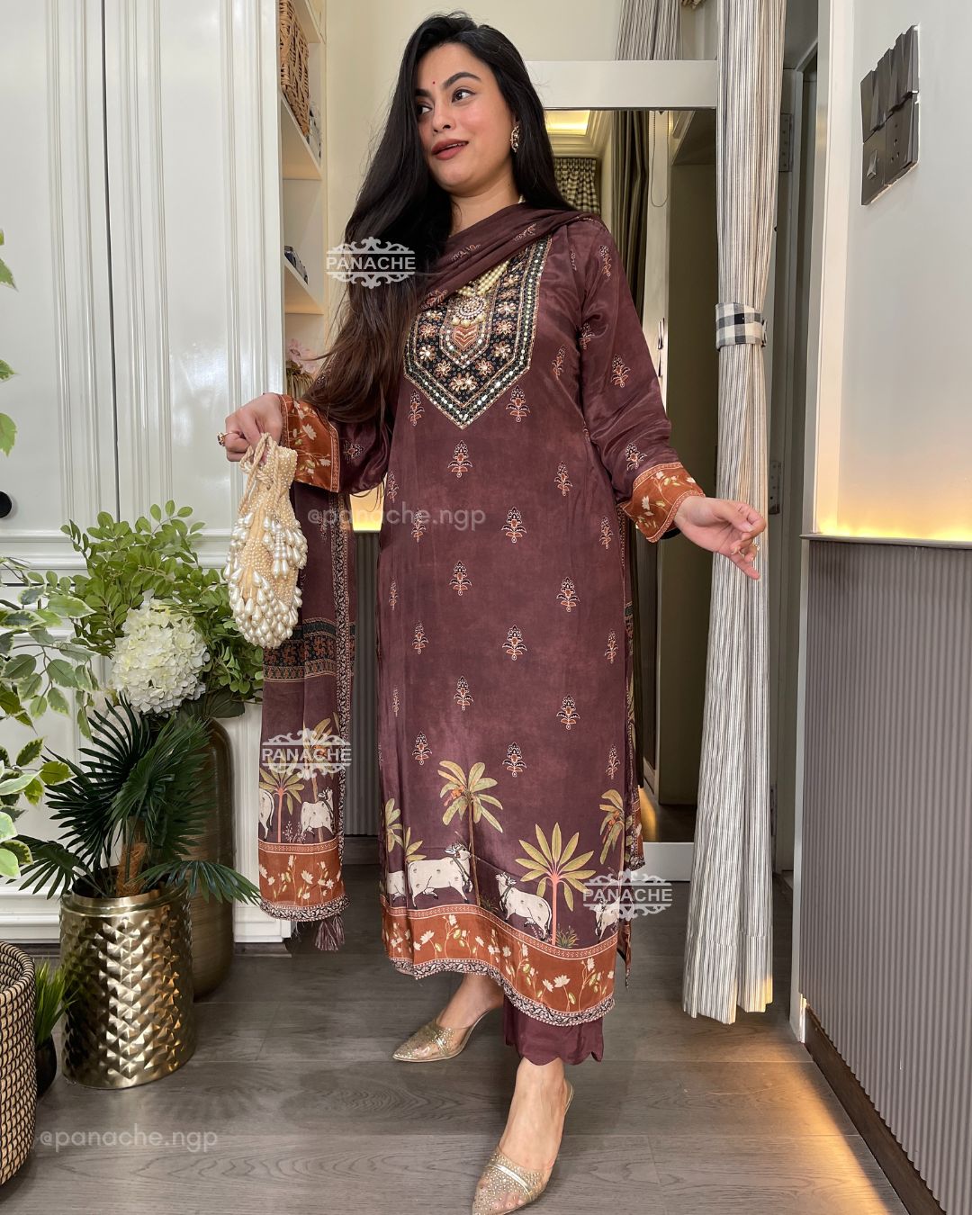 Ajrak gajji semiformal set