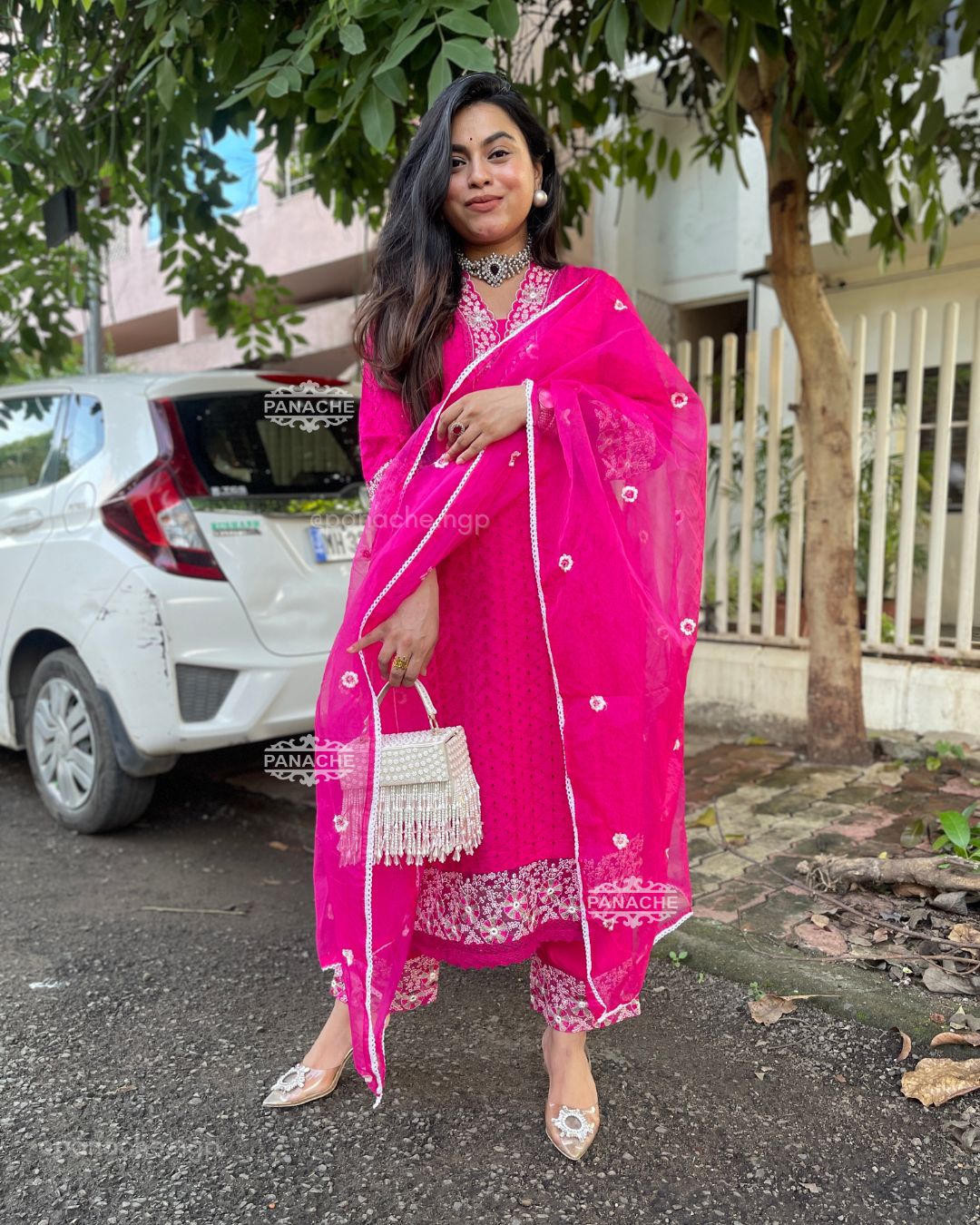 Hakuba cotton pink set