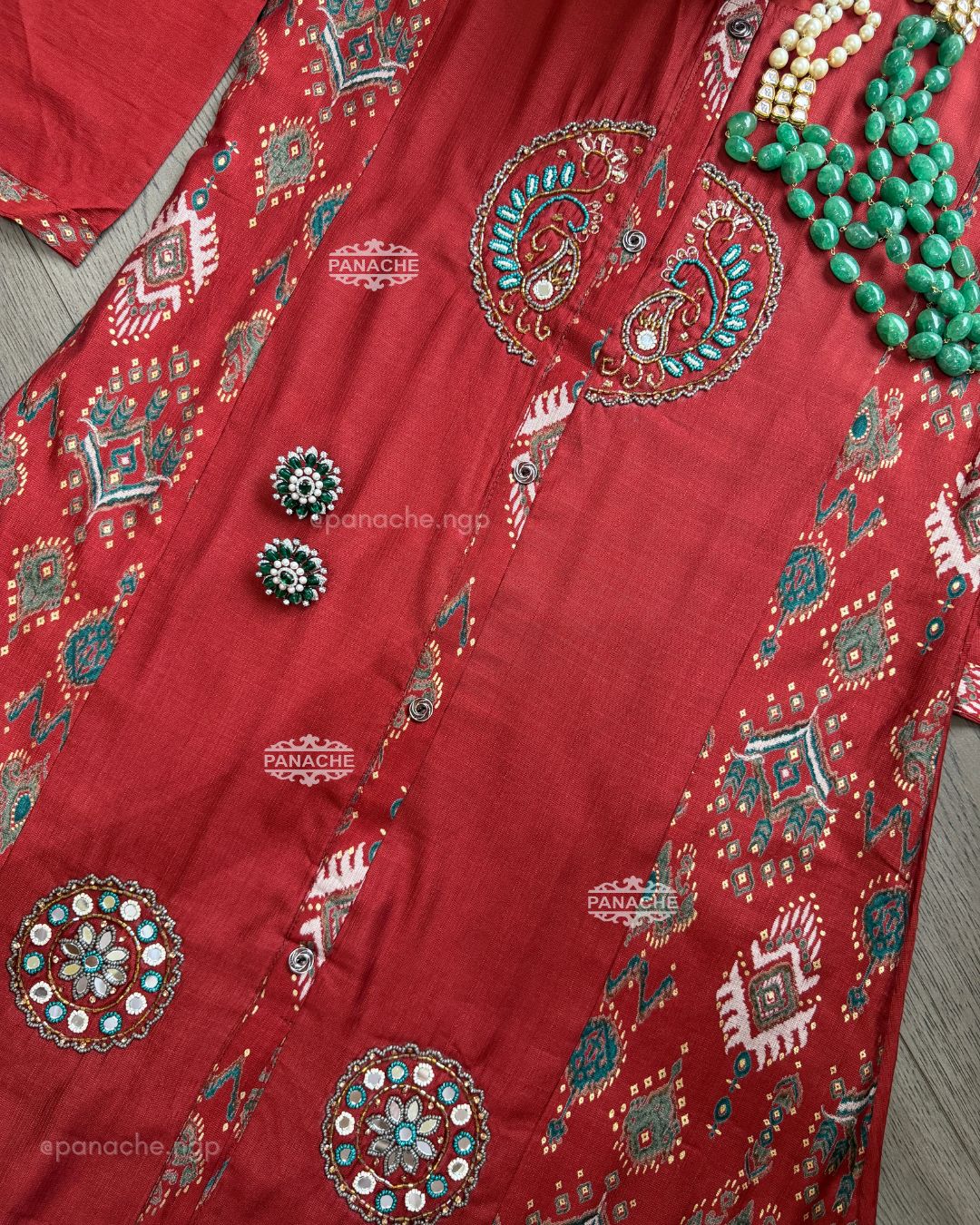 Ikkat breeze coord set
