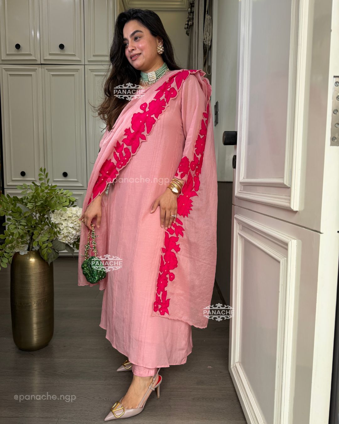 Blush pink ensemble set