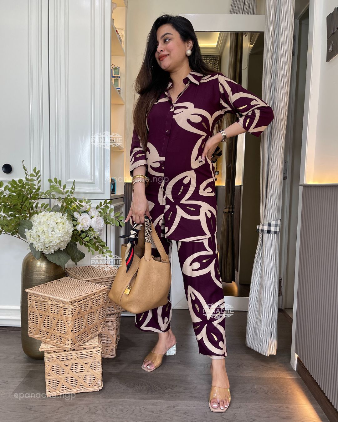 Maroon coords for daily wear