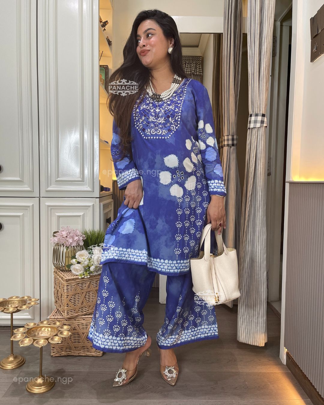 Tie & dye placement coords in indigo