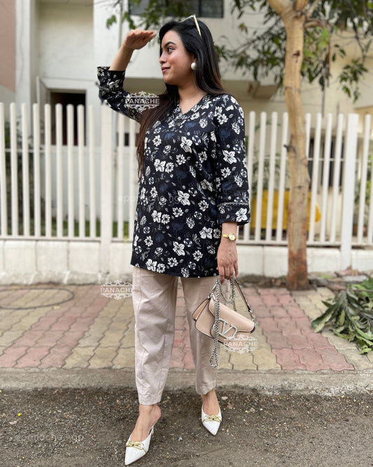 Classy floral shirt Kurti