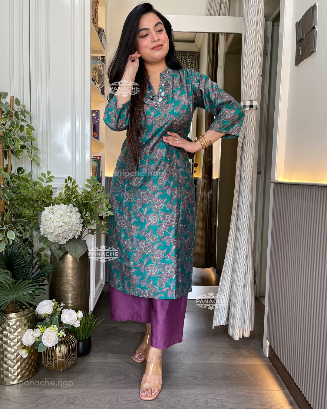 Kalamkari budget coords with earrings