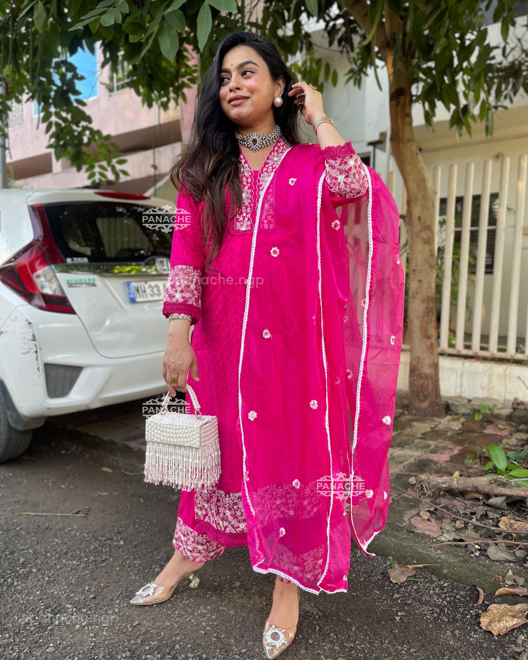 Hakuba cotton pink set