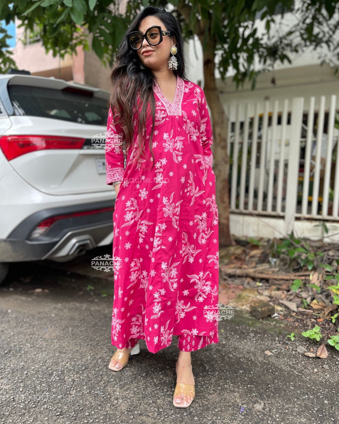 Print on print casual cotton set